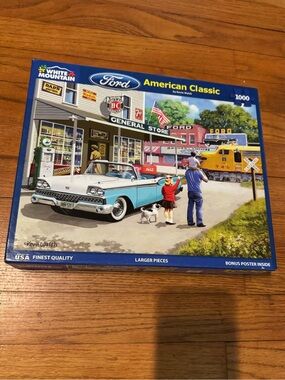 White Mountain Ford American Classic 1000-Piece Puzzle - Blue Box